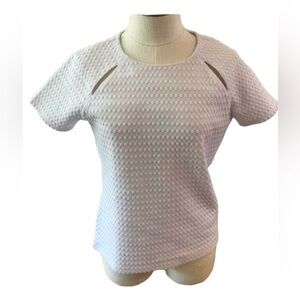 Michael Michael Kors White Textured Top Size M